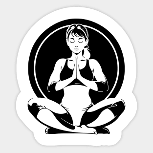 Yoga Meditation Woman 02 Sticker